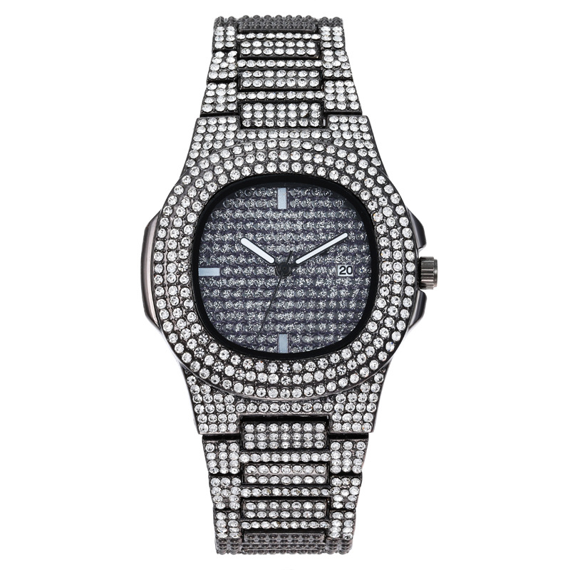 Cross-Border Hot Factory Direct Sales Starry Full Diamond British Women&#039;s Watch Casual Diamond Watch Diamond Watch