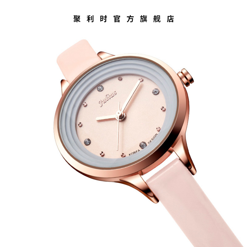 Julius Women&#039;s Watch Fashion Roman Dial Waterproof Ladies Leather Watch Strap Women&#039;s Watch JA-833