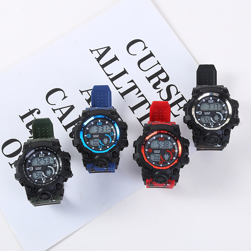 Hot Sale Popular Outdoor Sports Watch Couple Fashion Popular Men&#039;s Multi-Function LED Electronic Waterproof Watch