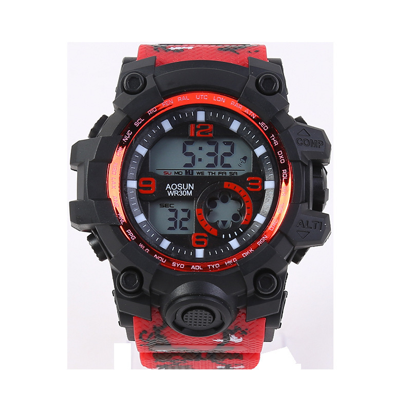 Hot Sale Popular Outdoor Sports Watch Couple Fashion Popular Men&#039;s Multi-Function LED Electronic Waterproof Watch