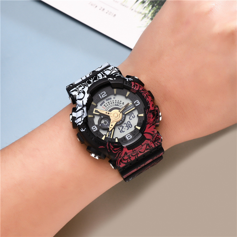 Pirate Style Joint Watch Cartoon Youth Student Electronic Watch Men&#039;s Trendy Sports Waterproof Watch Wholesale