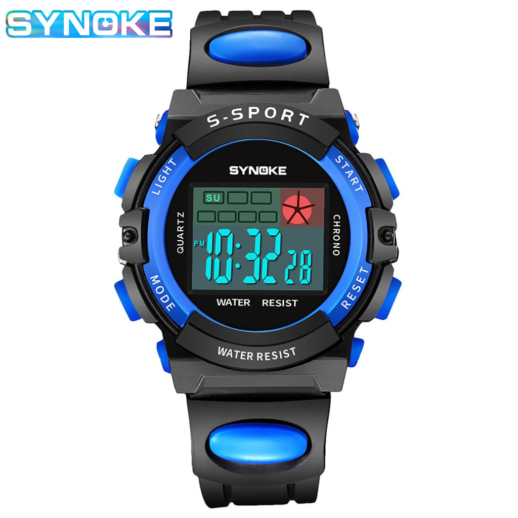 Trendy Fashion Electronic Watch Children&#039;s Watch Multifunctional Digital Display Luminous Student Electronic Watch Waterproof Watch