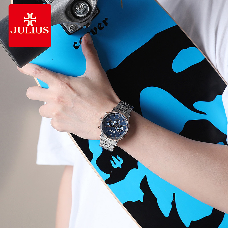 Julius Julius Casual Multi-Functional Quartz Waterproof Watch Fashion Men&#039;s Watch JAH-100