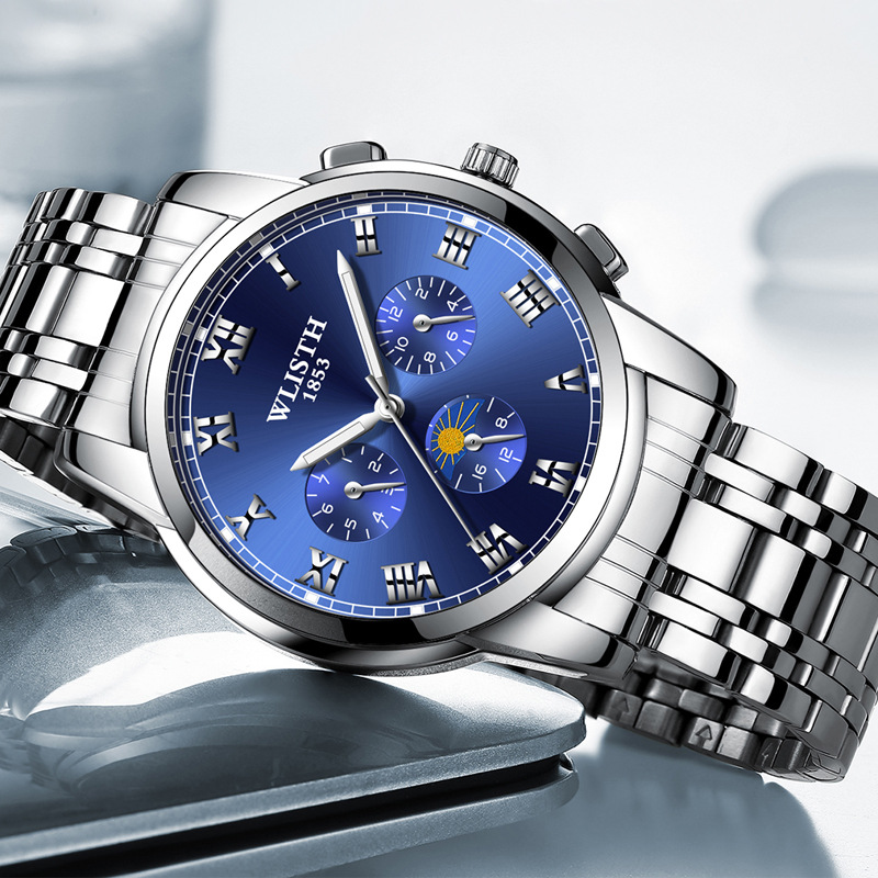 Walishi New Steel Belt Business Waterproof Watch Men&#039;s Fashion Luminous Watch Factory Quartz Watch Wholesale