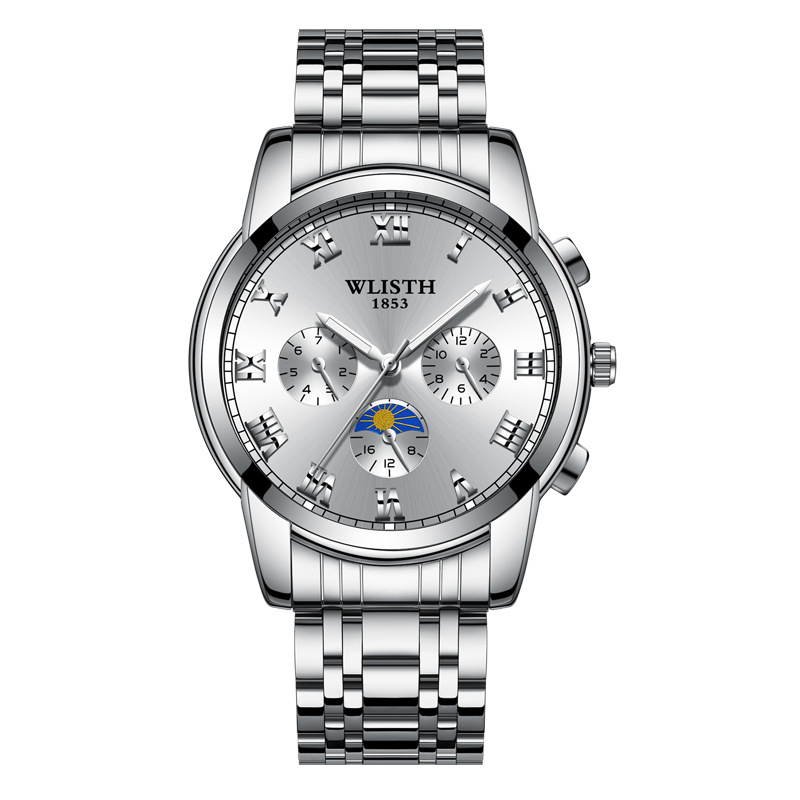 Walishi New Steel Belt Business Waterproof Watch Men&#039;s Fashion Luminous Watch Factory Quartz Watch Wholesale