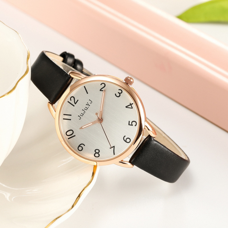 New Korean Style Fashionable Quartz Watch Simple All-Match Waterproof Watch Student White Collar Gift Watch