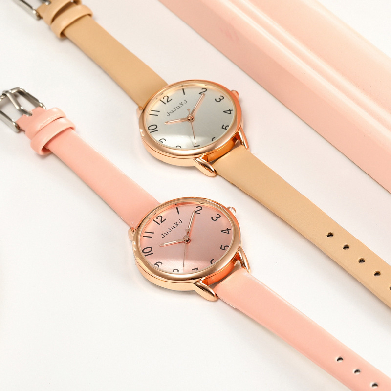 New Korean Style Fashionable Quartz Watch Simple All-Match Waterproof Watch Student White Collar Gift Watch