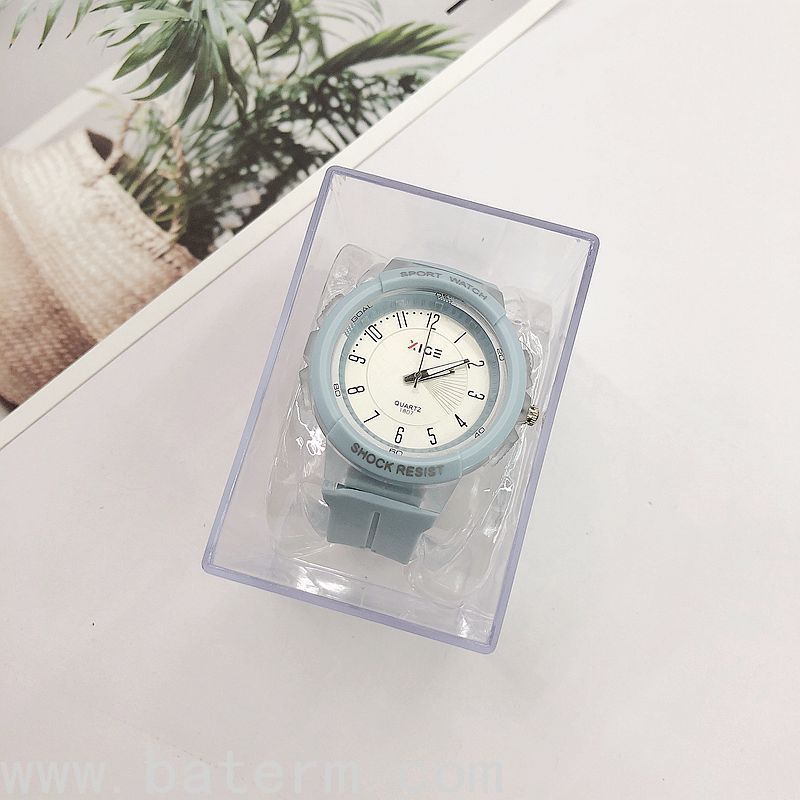 New Macaron Color Fashionable Simple Digital Waterproof Watch Trendy Male and Female Student Watch Exam Quartz Watch