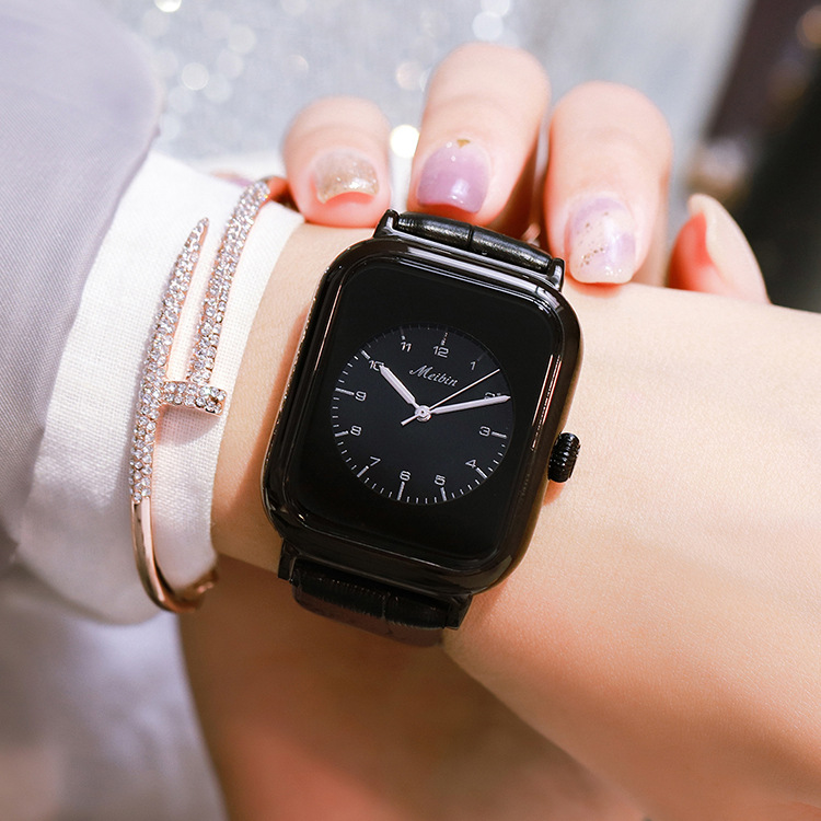 Meibin Meibin Brand Women&#039;s Watch New Fashion Square Trend Leather Belt Quartz Waterproof Watch 1535
