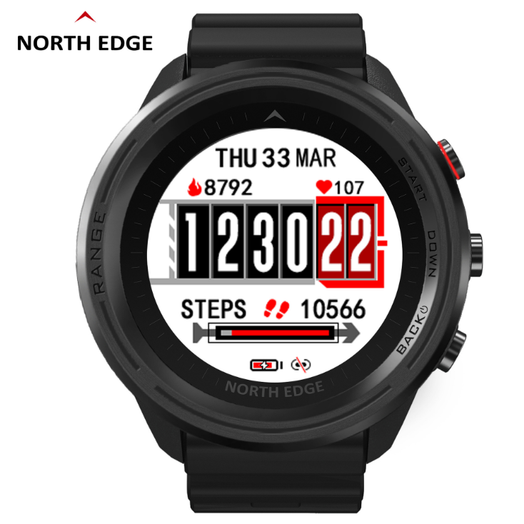 Outdoor Smart Sports GPS Waterproof Watch Height Air Pressure Compass Thermometer Heart Rate Multifunction Diving Watch