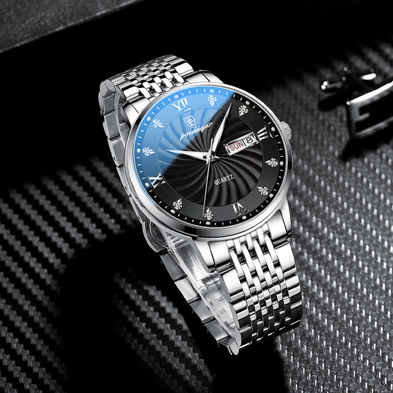 Boda Eggplant New Men&#039;s Watch Male Student Luxury Fashion Watch Douyin Online Influencer Alloy Watch