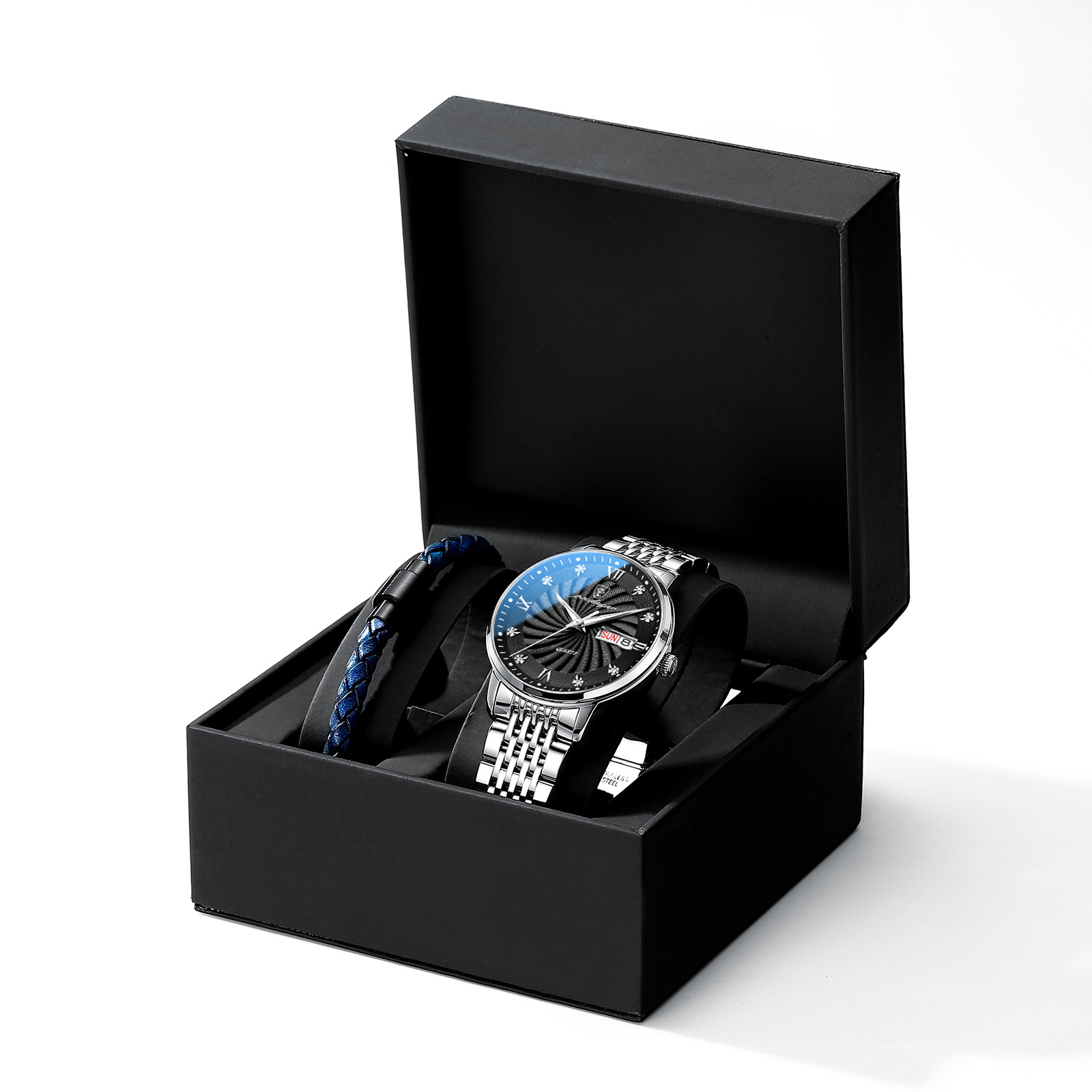 Boda Eggplant New Men&#039;s Watch Male Student Luxury Fashion Watch Douyin Online Influencer Alloy Watch