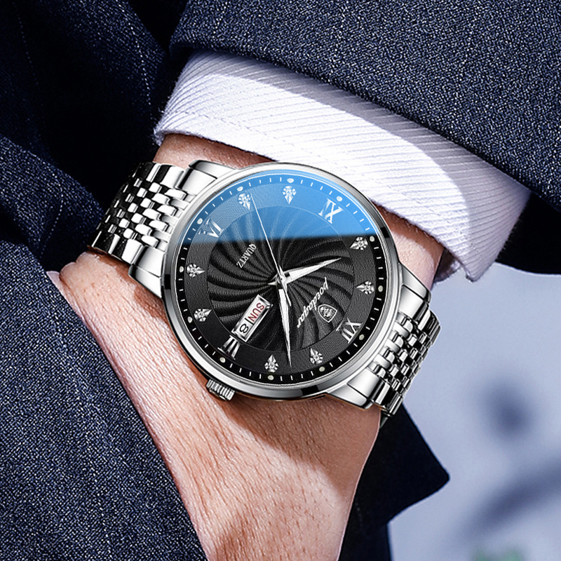 Boda Eggplant New Men&#039;s Watch Male Student Luxury Fashion Watch Douyin Online Influencer Alloy Watch