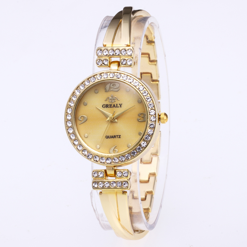 2019 new foreign trade alloy watch female fashion Rayleigh woven personality ladies fine bracelet decorative watch