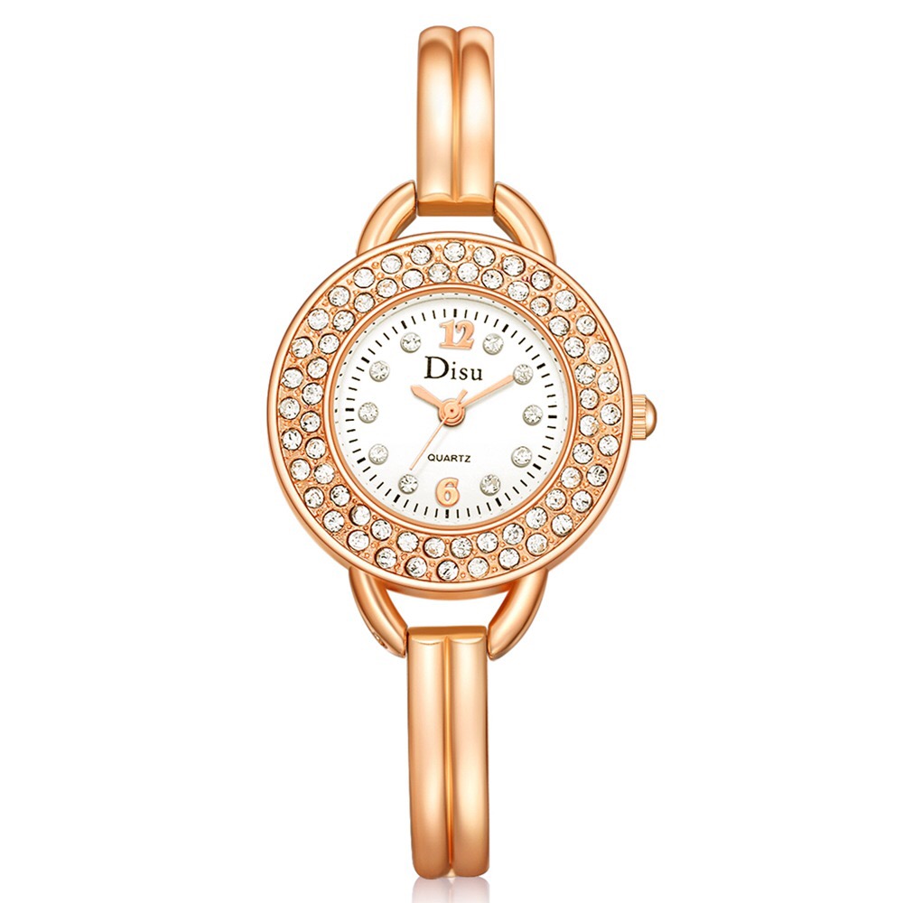 Aliexpress hot style DISU brand trend alloy lady bracelet watch fashion with diamond alloy watch