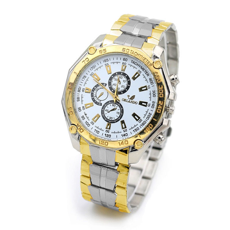 Hot style more gold men watch fashion men&#039;s alloy watch casual quartz watch manufacturers direct sales
