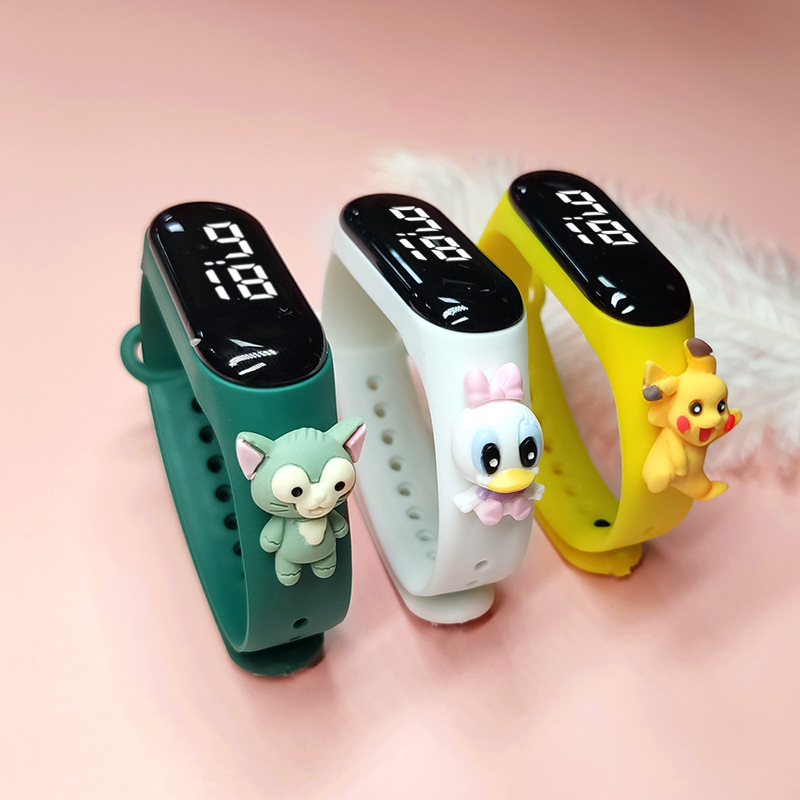 Factory in Stock Cartoon Doll Bracelet Watch Waterproof M 3 White Light LED Electronic Watch Primary School Student Cartoon Watch
