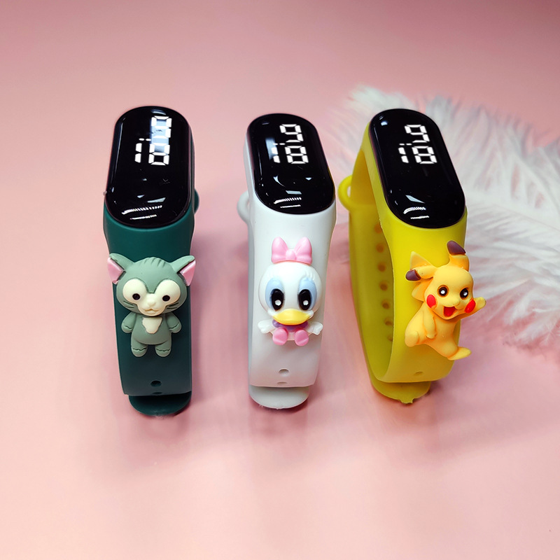 Factory in Stock Cartoon Doll Bracelet Watch Waterproof M 3 White Light LED Electronic Watch Primary School Student Cartoon Watch