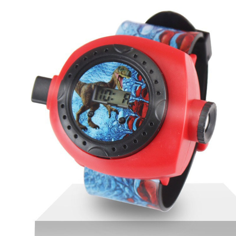 Children&#039;s Cartoon Electronic Watch 3D Dinosaur 24 Figure Projection Cartoon Watch