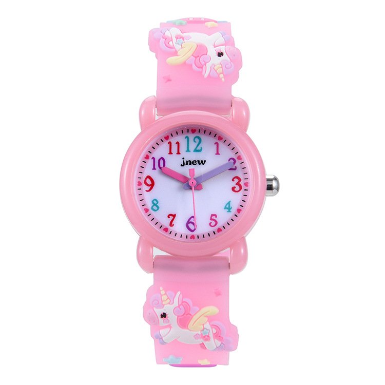 Environmental Protection Children&#039;s Watch 3D Children&#039;s Cartoon Watch Waterproof Quartz Watch Cross-Border Gift Watch Unicorn Children&#039;s Watch