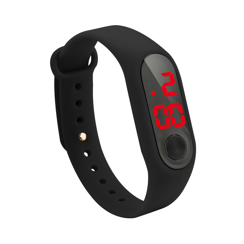 Button Led Watch Custom Electronic Watch Printed Logo Shopping Mall Opening School Push Student Sports Cartoon Watch
