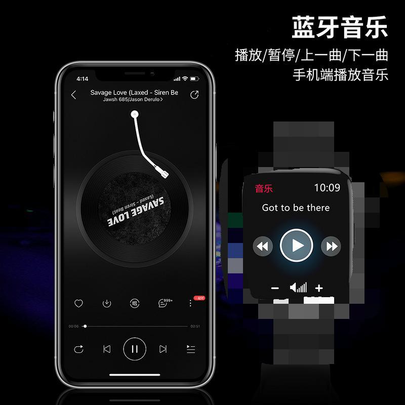 Aw9 Bluetooth Calling Smart Watch 1.75 Large Screen Ultra Narrow Side Body Temperature Bluetooth Watch