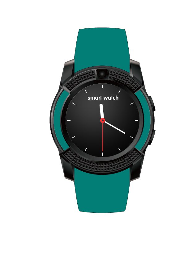 V8 smart watch for telephone camera