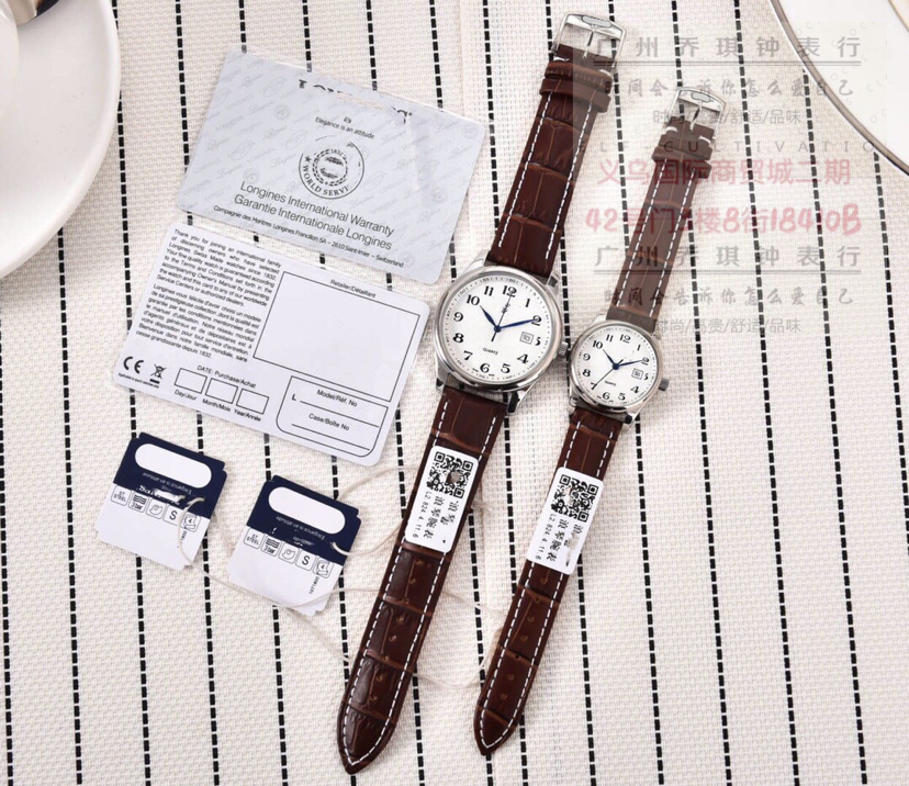 Men&#039;s and Women&#039;s High-End Couple Watches Imported Japanese Quartz Movement Sapphire Super Mirror Stainless Steel Watch Case