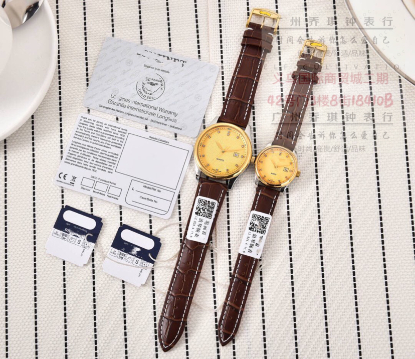 Men&#039;s and Women&#039;s High-End Couple Watches Imported Japanese Quartz Movement Sapphire Super Mirror Stainless Steel Watch Case