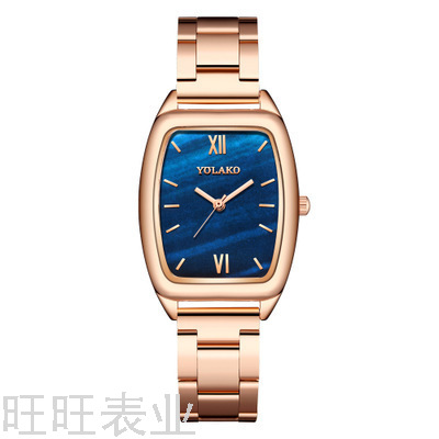 INS Style Yolako Women&#039;s Retro Square Model Women&#039;s Watch Small Green Watch Fashion Simple Student Steel Watch Spot