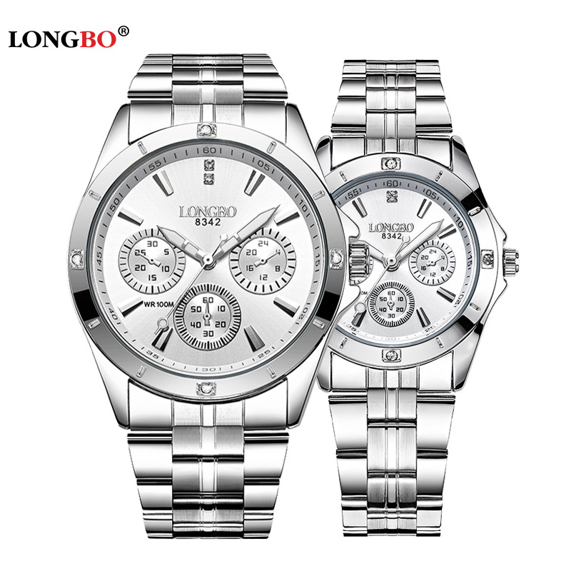 SOURCE Manufacturer Watch Women&#039;s Waterproof Steel Watch Couple&#039;s Watch Three-Eye Student Quartz Watch Couple Watch