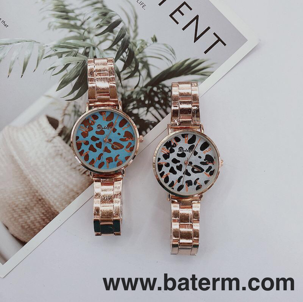 Cross-Border Fashion Houndstooth Leopard Print Steel Watch Women&#039;s Fashion Retro Artistic Women&#039;s Watch Youth Student Watch