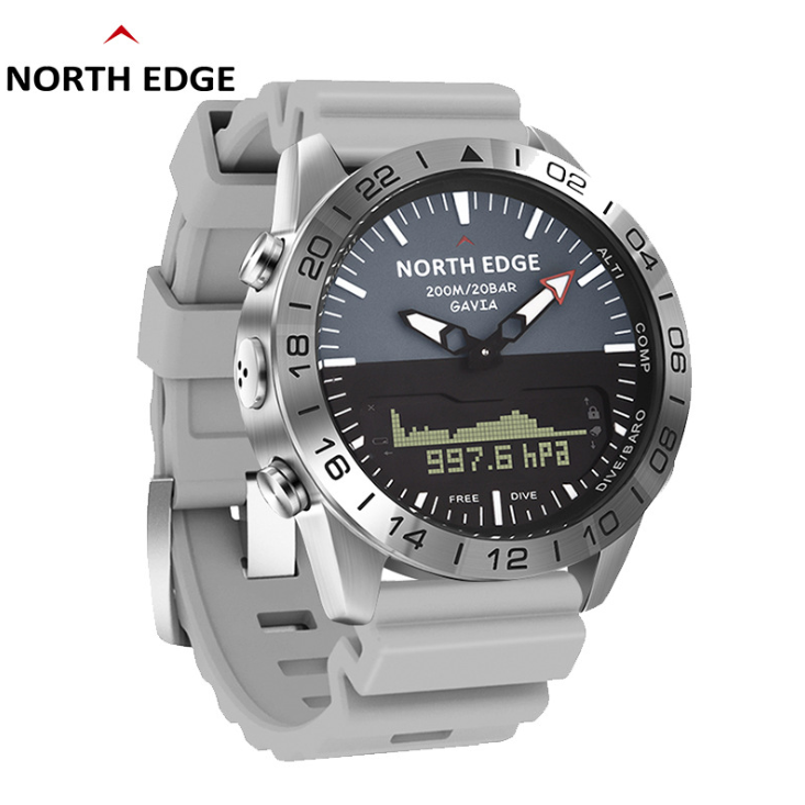 Men&#039;s Business Outdoor Casual Sports Waterproof Steel Watch Height Air Pressure Diving Watch Double Display Watch