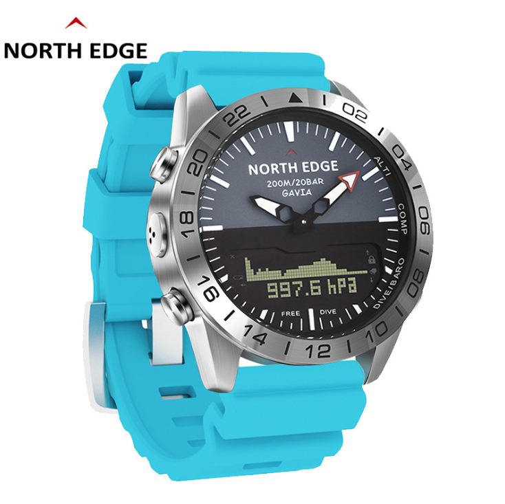Men&#039;s Business Outdoor Casual Sports Waterproof Steel Watch Height Air Pressure Diving Watch Double Display Watch