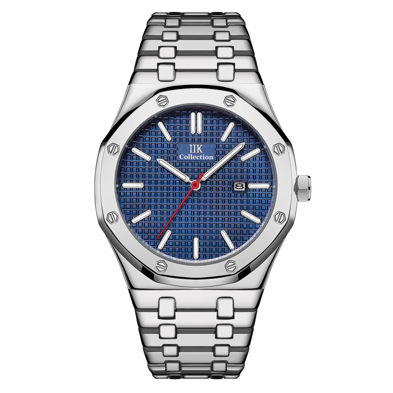 Popular Amazon Watch Men&#039;s Stainless Steel Watch Business Waterproof Men&#039;s Watch Calendar Quartz Watch Watch Men&#039;s Watch