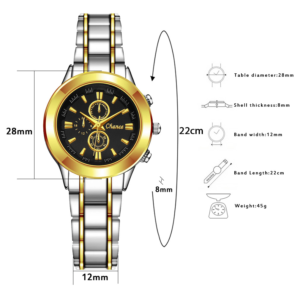 Simple Fashion Women Steel Watch Women Watch Business Casual Watch Female Factory Direct Sales