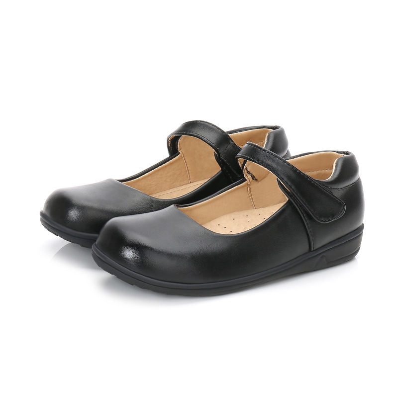 Girls&#039; Leather Shoes Black and White Children&#039;s Watch Performance Shoes Spring and Autumn New Middle and Big Children Princess Wedding Shoes Primary School Student Pumps