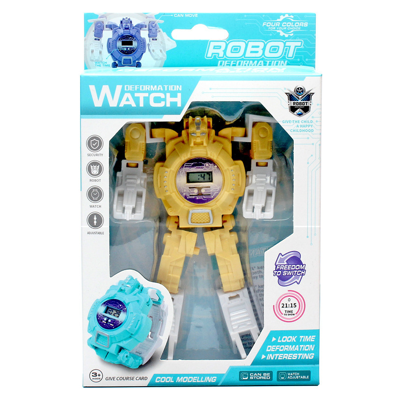 Children &#039;S Watch Deformation Robot King Kong Boy Toy Wearable Deformable Watch Cartoon Watch