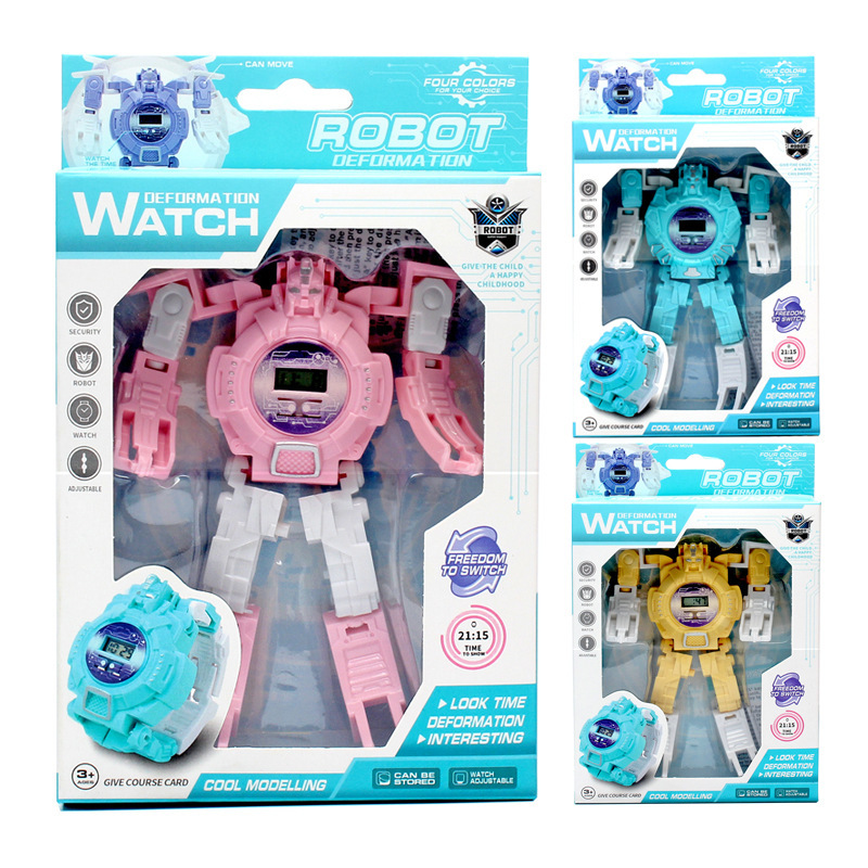 Children&#039;s Watch Deformation Robot King Kong Boy Toy Wearable Children Watch