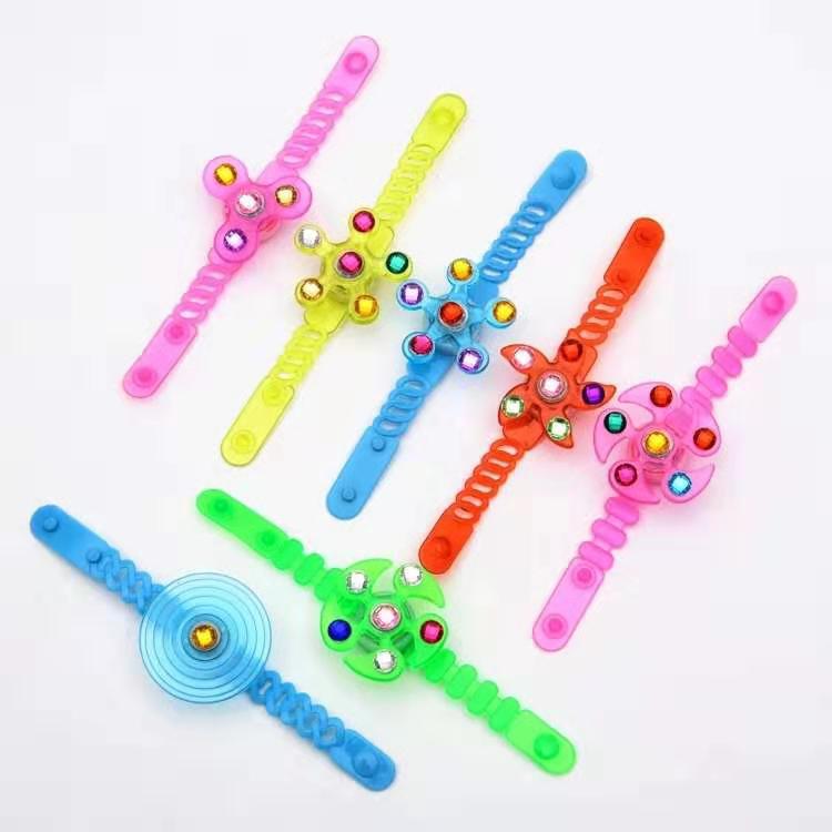 Hot Sale Children&#039;s Light-Emitting Gyro Watch Flash Spinning Top Bracelet luminous toys