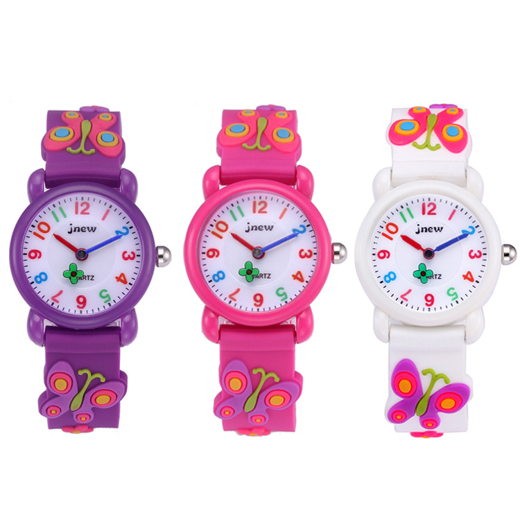 Jiu Niu Children 3D Silicone Cartoon Watch Waterproof Quartz Watch Primary School Girls Watch Children&#039;s Hand