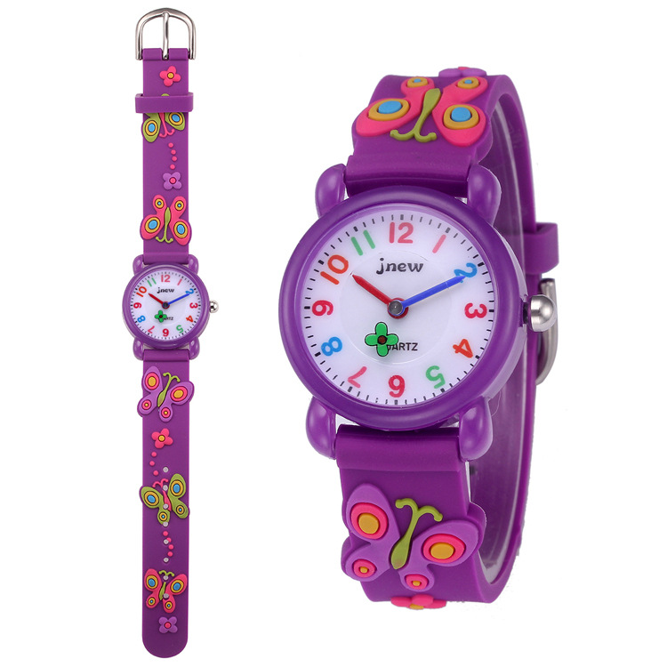 Jiu Niu Children 3D Silicone Cartoon Watch Waterproof Quartz Watch Primary School Girls Watch Children&#039;s Hand