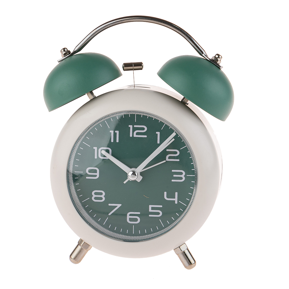New Simple Digital 4-Inch Bell Alarm Clock Mute with Light Metal Bell Children Student Bedside Wake up Alarm Watch