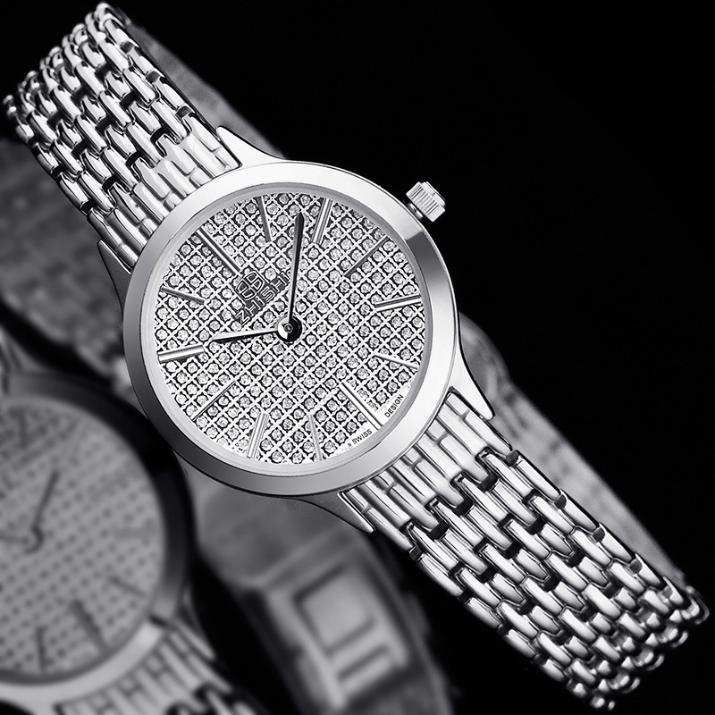 Metal Watch Quartz Watch Fashion Casual Ultra-Thin Steel Large Dial Stainless Steel Watch One Piece Dropshipping