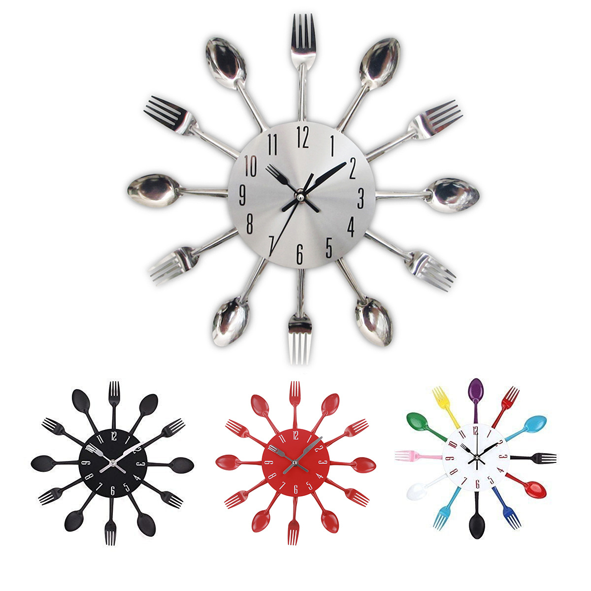 Factory Nordic Metal Creative Dining Room Wall Clock Living Room Mute Quartz Clock Wall Watch Household Minimalist Pocket Watch