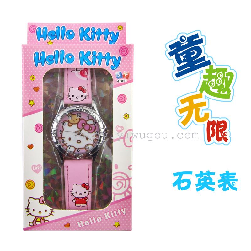 The woman Hello Kitty genuine Korean children watch KT quartz watch wholesale