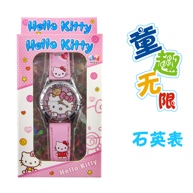 The woman Hello Kitty genuine Korean children watch KT quartz watch wholesale