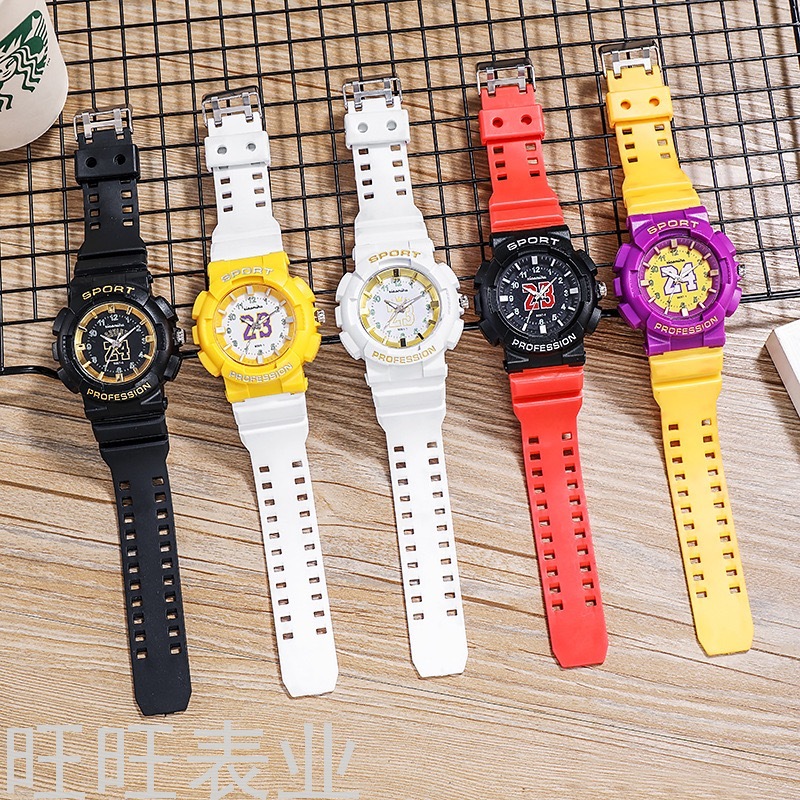 Basketball Star Sports Watch Male Student Cool Fashion Men&#039;s Watch Ins College Style Couple Color Matching Quartz Watch