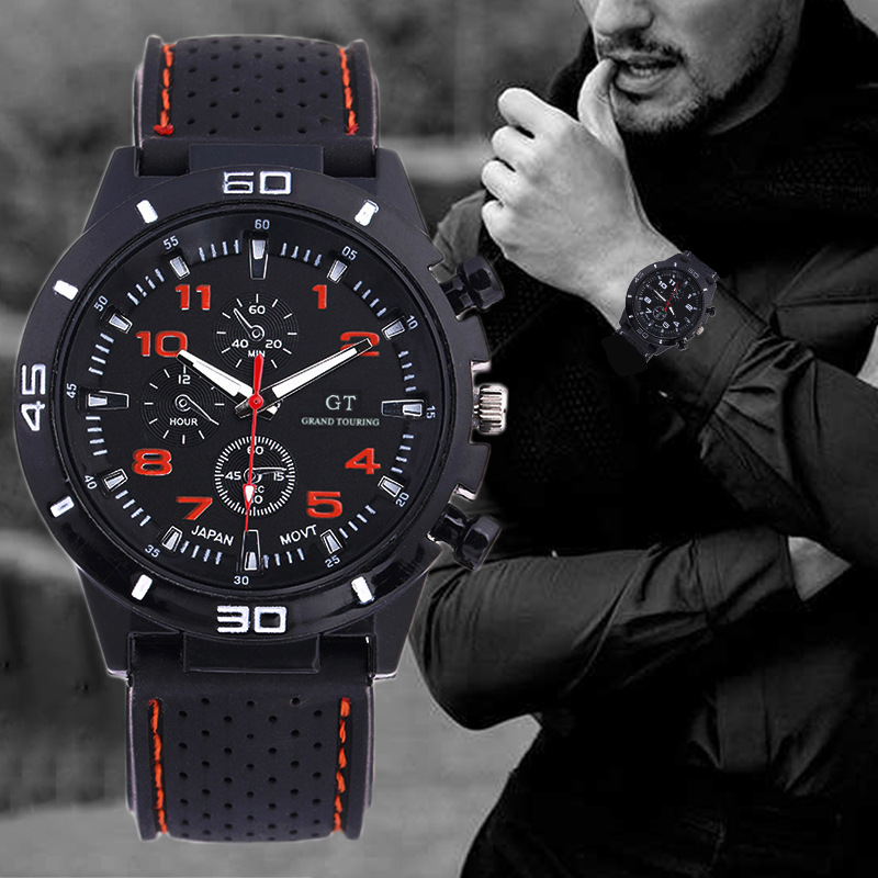 Men&#039;s racing driver silicone watch business outdoor travel Men&#039;s and women&#039;s watches student sports quartz watch