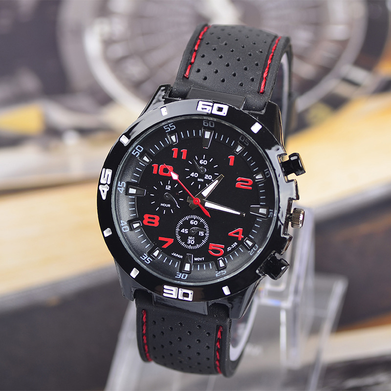 Men&#039;s racing driver silicone watch business outdoor travel Men&#039;s and women&#039;s watches student sports quartz watch